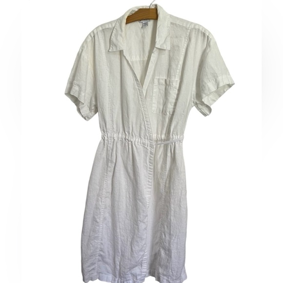 Athleta playa linen wrap dress white size 26 - Picture 4 of 8
